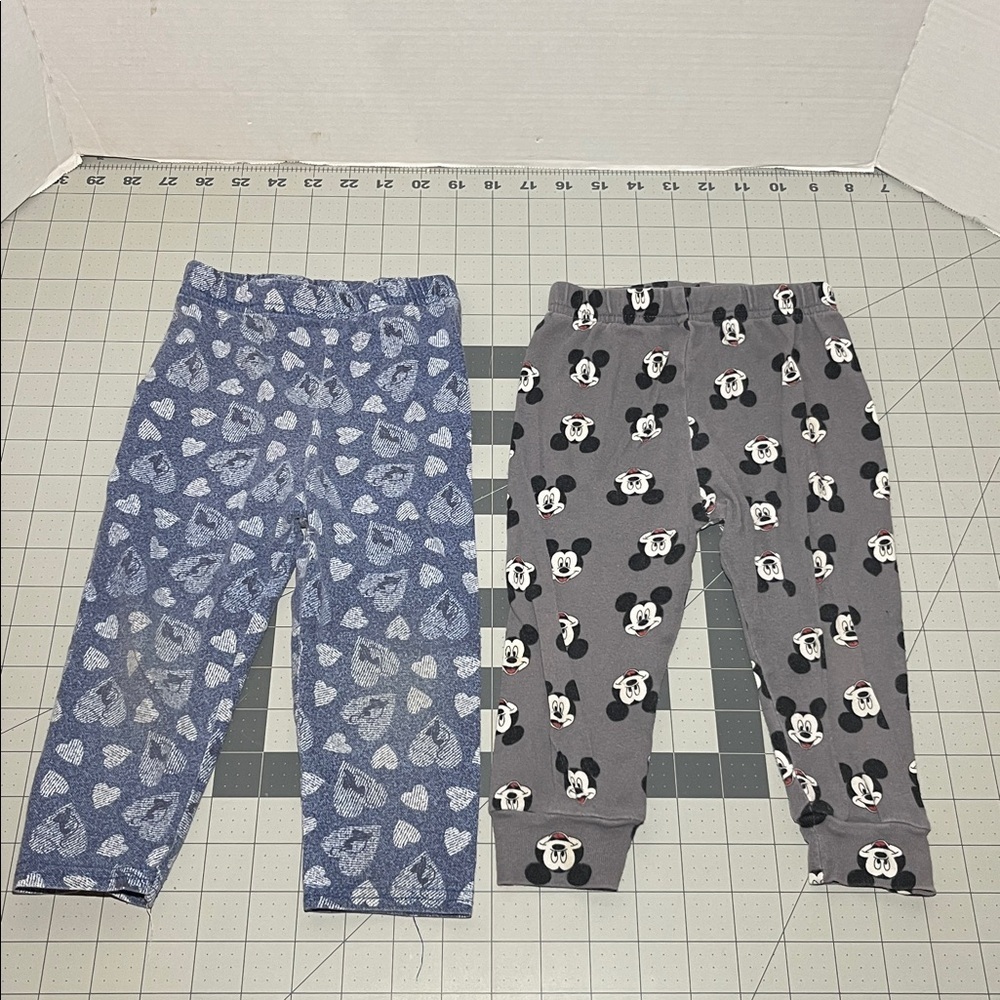 Kids' Heart and Mickey Mouse Print Leggings